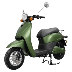 Električni skuter E2go, zelene boje, levi poluprofil