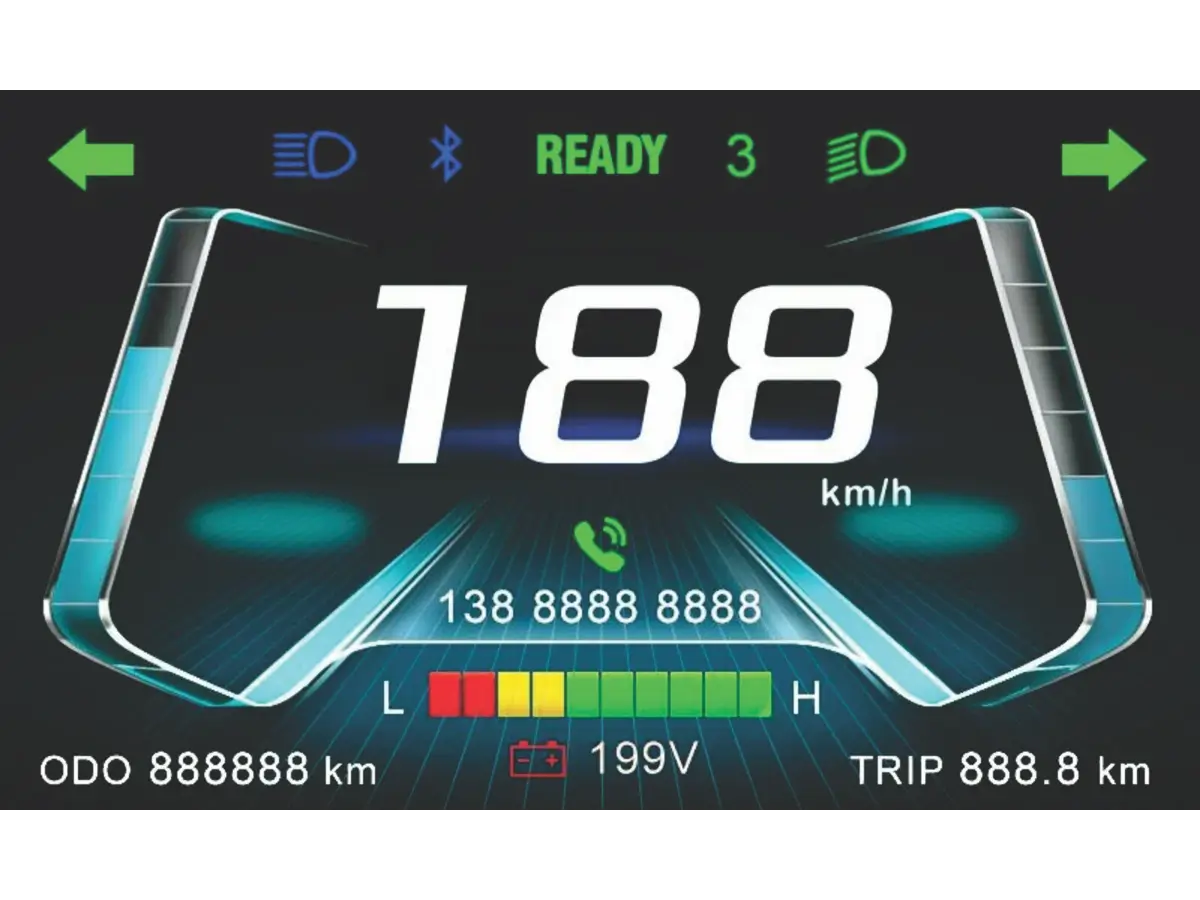 Električni motocikl Tiger zeleni displej