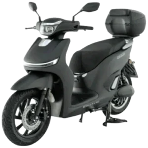 Električni skuter-motocikl Deer, crne boje, levi poluprofil